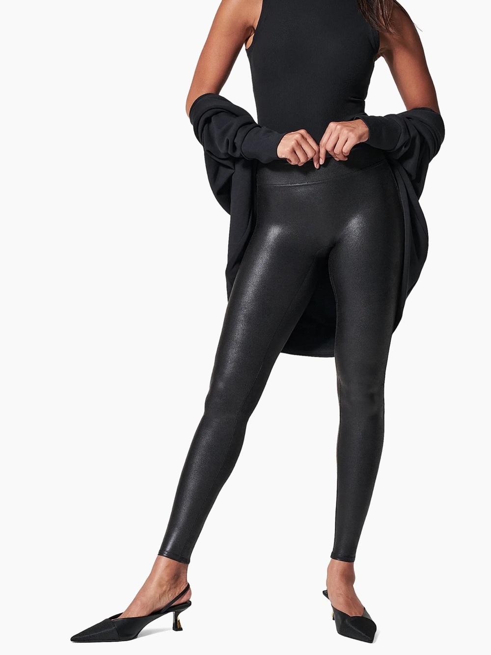 SPANX  Faux Leather Leggings Size 1X